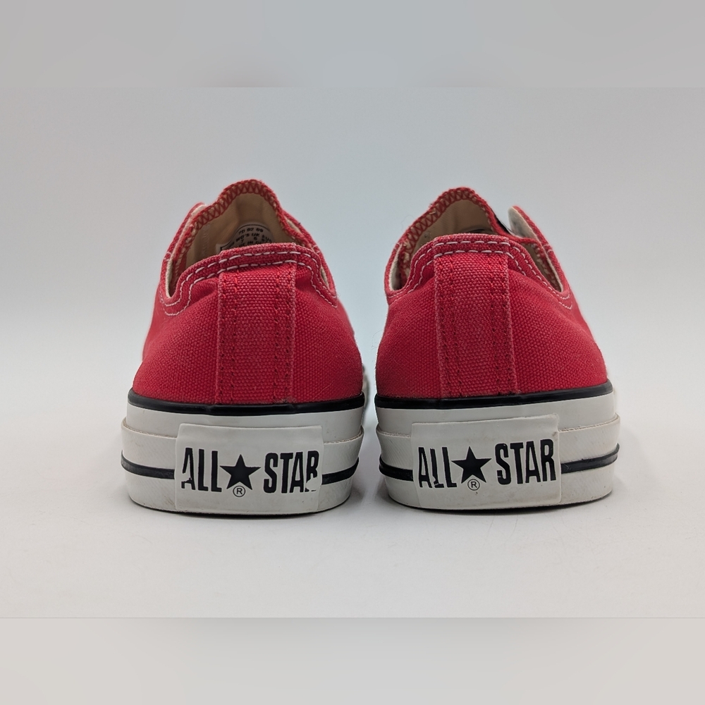 Converse Rebellion All Star Red Canvas Sneaker Women Sz 7 | Men Sz 5 Plaid Laces - Picture 15 of 17